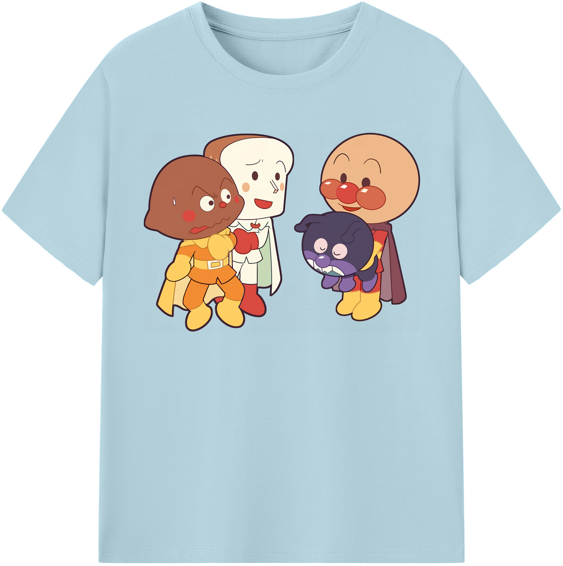 （画像用） アンパンマン Anpanman 綿100％半袖Tシャツ（フロントプリント）